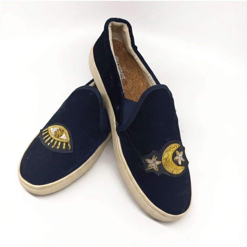 Soludos Blue Velvet Boat Sneakers — Women’s US 7.5 - Picture 5 of 10